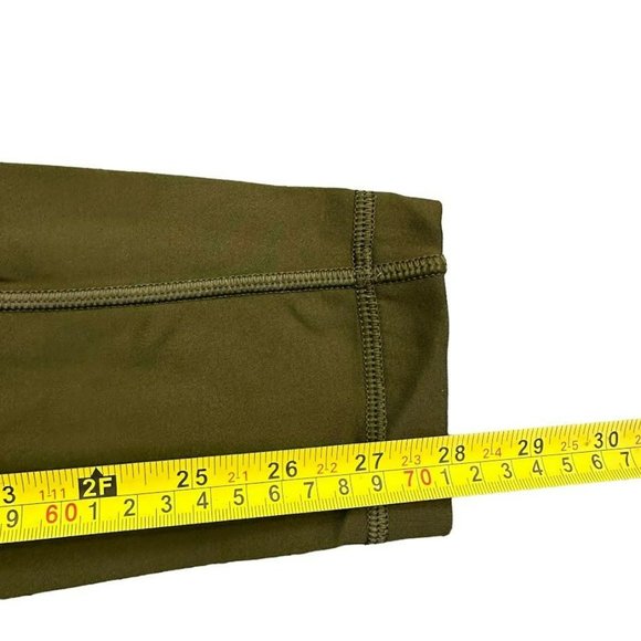 Lululemon Olive Green Zipper Pocket Full Length Leggings Womens 8 - Picture 5 of 5